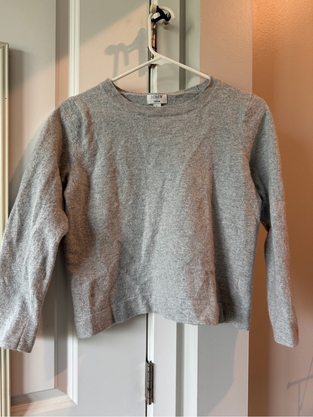 J. Crew Women's Light Gray Crewneck Sweater